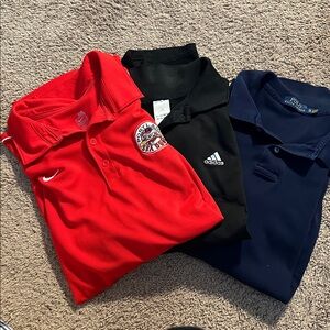 3 polo shirts